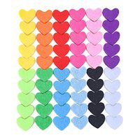 HOUSWEETY 60pcs Aromatherapy Diffuser Heart Refill Pads - 12 Colors, 18mmx22mm