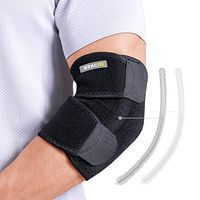 Bracoo Elbow Support, Reversible Adjustable Brace with Dual Stabilizers for Sprain, Joint Pain Relief, Tendonitis, Tennis-Golfer's Elbow Treatment, EP30, 1 Count