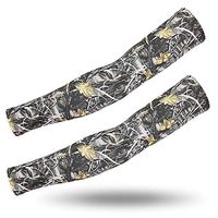 XNWH Summer Non-Slip Camouflage Ice Silk Sunscreen Cuff Outdoor Sports Riding Fishing Arm Guard Camouflage Arm Sleeve