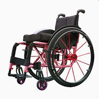 A&DW Lightweight Deluxe Travel Wheelchair,Portable Leisure Sport Walker,Lightweight Mobility Device for Elderly,Handicapped and Disabled Users,seatwidth36cm