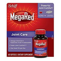 MegaRed Joint Care, Omega 3 Krill Oil, Hyaluronic Acid and Astaxanthin Supplement - Limited ValueE special, 180 softgels total.