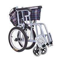 Wheelchair Medical Equipment Steel Children's Lightweight Folding with Belt Storage Back Pocket, 360° Rotating Front Wheel, Seat Width 41cm, Load 110kg,Suitable for People Who N