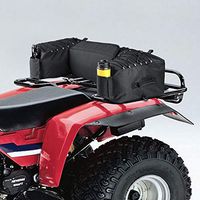 kemimoto ATV Gear Bag Updated Waterproof Rear Cargo Storage Bags with Cushion, Water Bottle Holder and Gun Holder