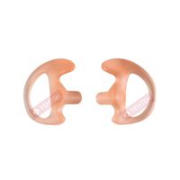 YEHTEH Earmold Replacement Flexible Silicone Earplug, Open Ear Insert for Two Way Radio Acoustic Tube Earpiece. (Flesh, Medium,5 Pairs)