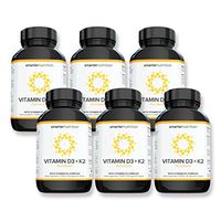 Plant-Based Vitamin D3 Immune Support with Vegan K2 Complex in a Vegetarian Softgel - Includes 5,000 IU of Vitamin D for Immunity Boost, Complete Bone Health & Arterial Protection (180 Servings)
