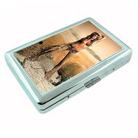 Perfection In Style Metal Silver Cigarette Case Vintage Farm Girl Design 020
