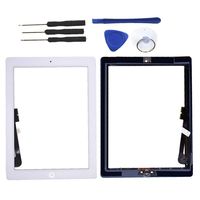eTekGo Touch Screen Digitizer Replacement for iPad 3 Black/White Including Tool Kits (White)