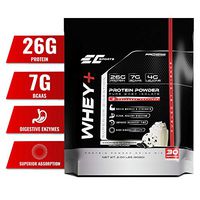 Whey+ Protein Powder: Superior Absorption 2.03 lbs, Cookies 'N' Cream, 26G Protein, 7G BCAAs, 4G Leucine, Collagen Peptides, Enzyme Blend