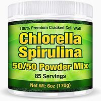 Premium Chlorella Spirulina Powder | 85 Servings | Non-GMO | Sunlight Grown | Deep Green Color | Cracked Cell Wall | Alkalyzing | High Protein | Vegan | Mountain Water | by Good Natured