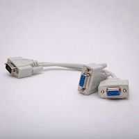 FireFold VGA Splitter Cable - 8 Inch - Connect Two VGA Monitors to a Single Computer - Duplicates Video Output on Both Screens