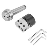 MT3-M12 Holder, Boring Head Hex Keys High Carbon Steel MT3-M12 Taper Collet Chuck Milling Arbor Adapter + 2Inch Lathe Boring Head + 3 Hex Keys