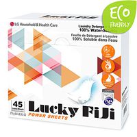 LG Laundry Detergent Sheets [ Lucky Fiji Power Sheet ], More Efficient and Convenient than Liquid, Pods, or Pacs - Travel & Eco Friendly - Portable Individual Packages - 45 loads