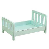 Newborn Props Photography Cot Baby Photo Small Wooden Bed Posing Baby Photography Props Cot Baby Photo Studio Props for Photo Home Accessories (Blue)