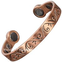 Pure Copper Magnetic Bracelet Magnetic Therapy Pain Relief Bracelet Bracket Powerful Magnets Arthritis Bangle Healing Bracelet Unisex Gift Boxed – HPU (M: Wrist 6.5-7.6"/16.5-19.5cm)