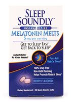 Sleep Soundly Melatonin Melts 5 mg Berry Flavor – Nighttime Sleeping Aid for Adults, Melatonin Melts, Berry Flavored, Fast Acting Sleep Formula, 60 servings