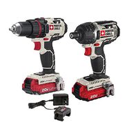 PORTER-CABLE 20V MAX Cordless Drill Combo Kit, 2-Tool (PCCK602L2)