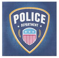 Cocktail Napkins - 150-Pack Luncheon Napkins, Disposable Paper Napkins Police Party Supplies for Kids Birthdays, 2-Ply, Unfolded 13 x 13 Inches, Folded 6.5 x 6.5 Inches