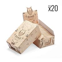 Rowll Unbleached Rolling Papers King Size with Patented Grinder and Filter Tips and Rolling Tray and Funnel (20 Packs)
