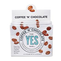 Yes bar - Coffee 'N' Chocolate - (6Count) Plant Based Protein, Decadent Snack bar - Vegan, Paleo, Gluten Free, Low Sugar, Healthy Snack, Breakfast, On-The-Go, for Kids & Family