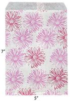 Novel Box® Floral Print Paper Gift Candy Jewelry Merchandise Bag Bundle 5X7" (100 Count) + Custom NB Pouch