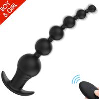 Silicone Wireless Remote Control Moving Wearable Plug Massager Toy Adult Advanced Users Soft Ànâles Trainer Kit- Bûtt Pl'ugs Beads Massage Toys Back Massage Toys