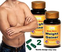 Ayurleaf Weight Gainer - Men's Weight Gain Formula. Mass Gainer Gain Weight Pills for Men - 1, 2, 3 or 4 Bulk Packs - Helps Skinny Men gain Body Mass. Fast Weight for Men (1) One Bottle.