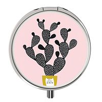 Pill Cases Metal,Custom Round Medecine Case Medecine Bottle Mini Travel Pill Vitamin Decorative Box Case Holder