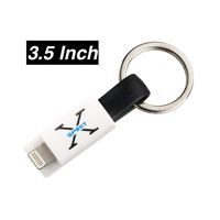 X spirit Keychain Charging Cable for iPhone, Short Small Mini Portable Charging/Sync Charger Cord for Apple Devices: iPhone, iPad, iPad Pro, iPod Touch. (Black)