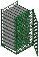 FWF Oxygen Layered Horizontal Rack W/Door Hold 81 (D OR E Style) CYLINDERS Diameter 4.3" Made in USA
