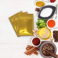 60 Smell Proof Bags Gold Mylar Bags (4 X 6 Inches) Ziplock Stand Up Airtight Zipper Pouches Food Storage Resealable Heat Sealable Travel Safe For Coffee Beans Scent Proof Airtight Bonus(4X2.5)10 Pack