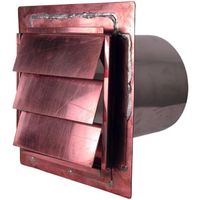 4" Copper Stucco Mount Low Profile Louvered Dryer / Exhaust Vent
