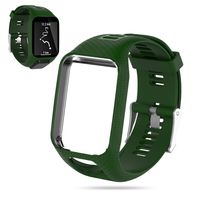 Perfuw Compatible with Tom Tom Watch Straps Soft Silicone Watch Bands Replacement Wristband Bracelet for Tomtom Runner 2/Runner 3/Spark 3/Adventurer/Golfer 2 Sports GPS Running Smartwatch