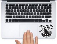 Batman Silhouette Logo Bats Printed Trackpad Clear Vinyl Decal Sticker Compatible with Apple MacBook Pro Air 11" 12" 13" 15" All Years Laptop Trackpad Keyboard (11 " Macbook Air)