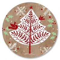 Woods in Winter Seals- Christmas Envelope Sticker Seals, Set of 72