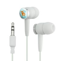 Graphics and More Guess What? Corgi Butt Funny Joke Novelty in-Ear Earbud Headphones - White