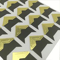 120pcs Self Adhesive Paper Photo Corner Stickers For Scrapbooking, Photo book, Personal Journal & Diary Adhesives (Gold/Black)