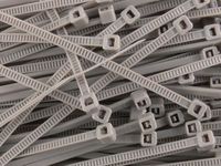6 Inch Gray Miniature Nylon Cable Tie - 100 Pack