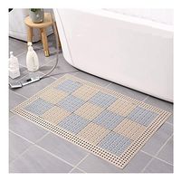 GHHZZQ Bathtub Mat 1 cm Thick Double-Sided Non-Slip Bathroom Rugs Durable Splice PVC Wash Room Kitchen Foot Pad, 3 Colors, Multiple Sizes (Color : C, Size : 87x87cm 25-Tiles)