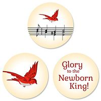 Music Carol Christmas Envelope Seals -Set of 72