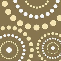 Creative Converting 661682 16 Count 3 Ply Touch of Color Lunch Napkins, Spiral, Glittering Gold/Ivory