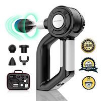 Muscle Massage Gun for Athletes, KINGWORK Deep Tissue Percussion Massager, Percussive Fascia Gun with Quiet Brushless Motor for Muscle Recovery 2020 Newest Version (Gun)