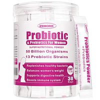 Probiotics for Women 50 Billion CFU, 13 Strains, Supports Vaginal, Digestive and Immune Health, Prebiotic Fiber No Refrigeration, Gluten & Soy Free 30 Bags