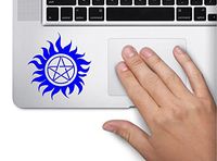 Supernatural Symbol Decal Funny Laptop Skin MacBook Trackpad Keypad Sticker Window, Decal Sticker Vinyl Car Home Truck Window Laptop