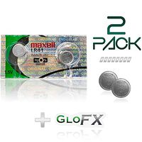 Thermometer Battery LR41 L736 GP192 392 AG3 SR41 192 – 2 pack - Long Life 1.5 V Coin Button Cell Battery for Thermometers - Plus GloFX Brand Sticker