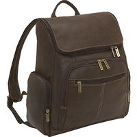 Distressed Leather Laptop Backpack