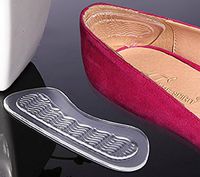 HugeStore 3 Pairs Clear Silicone Self Adhesive Shoe Heel Inserts Insoles Pads Cushion Liner Grip Protector