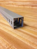 20 Pack of 1.5x1.5x78 Inch (38mmx38mmx2m) Gray Wide Finger Wiring Duct/Cable Raceway with Cover/lid