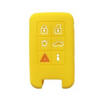 Ezzy Auto New Yellow Silicone Key Entry Remote Key Fob Skin Cover Protector Key Jacket for VOLVO