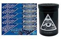 Herb Airtight Container Fresh Kettle with Juicy Jay's Blueberry 1.25 Flavored Hemp Rolling Papers 5 Count DC Crafts Nation- Illuminati