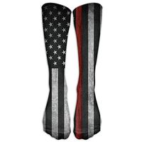 Men Women Fireman Flag Novelty Sport Stocking Socks Athletic Calf High Sock